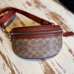 Coach Brown and Tan Crossbody Bag